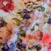 Broderie sparta pe voal imprimat floral - design Valentino, Multicolor