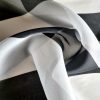 Organza premium din mătase naturală , Negru - Alb