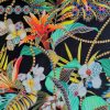 Țesătura din bumbac  -  design floral exotic