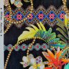 Țesătura din bumbac  -  design floral exotic