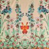Tesatura din bumbac imprimat, panou cu design floral, Multicolor