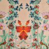 Tesatura din bumbac imprimat, panou cu design floral, Multicolor