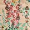 Tesatura din bumbac imprimat, panou cu design floral, Multicolor