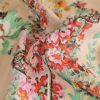 Tesatura din bumbac imprimat, panou cu design floral, Multicolor