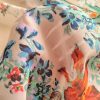 Tesatura din bumbac imprimat, panou cu design floral, Multicolor