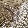 Tesatura din bumbac - tip batist cu motive geometrice , Alb - Negru