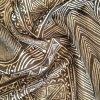 Tesatura din bumbac - tip batist cu motive geometrice , Alb - Negru