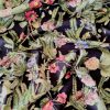 Bumbac elastic imprimat  - design floral