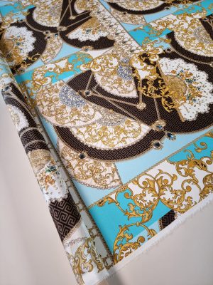 Țesătură crepe de chine din matase naturala - design Versace