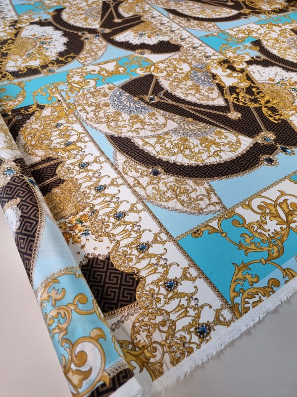 Țesătură crepe de chine din matase naturala - design Versace