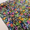 Țesătură twill din matase naturala - design floral