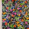 Țesătură twill din matase naturala - design floral