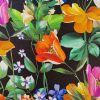 Țesătură twill din matase naturala - design floral