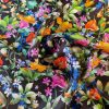 Țesătură twill din matase naturala - design floral