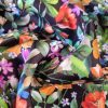 Țesătură twill din matase naturala - design floral