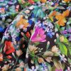 Țesătură twill din matase naturala - design floral