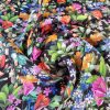 Țesătură twill din matase naturala - design floral