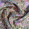 Țesătură twill din matase naturala - design floral
