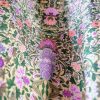 Țesătură twill din matase naturala - design floral