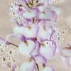 Tesatura din bumbac brodat si imprimat cu glicina - design floral
