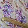 Tesatura din bumbac brodat si imprimat cu glicina - design floral