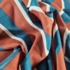 Tesatura din in cu bumbac - design geometric
