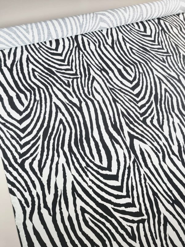 Tesatura jerse din viscoză cu elastan - design animal print