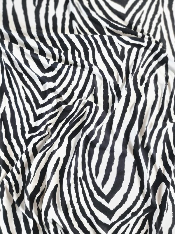 Tesatura jerse din viscoză cu elastan - design animal print