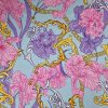 Tesatura din matase naturala cu elastan -  design floral