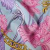Tesatura din matase naturala cu elastan -  design floral