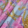 Tesatura din matase naturala cu elastan -  design floral