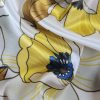 Tesatura din matase naturala cu elastan -  design floral