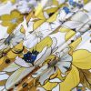 Tesatura din matase naturala cu elastan -  design floral