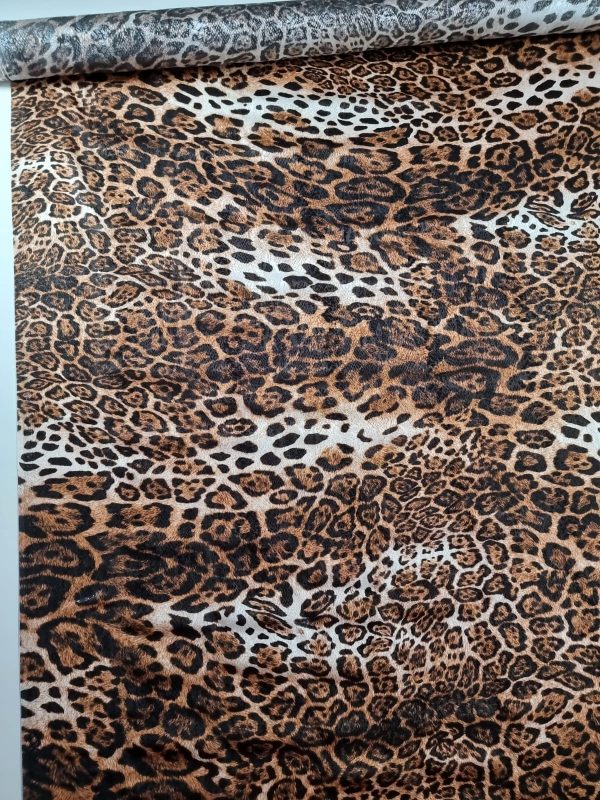 Tesatura crepe de chine din matase naturala  - animal print