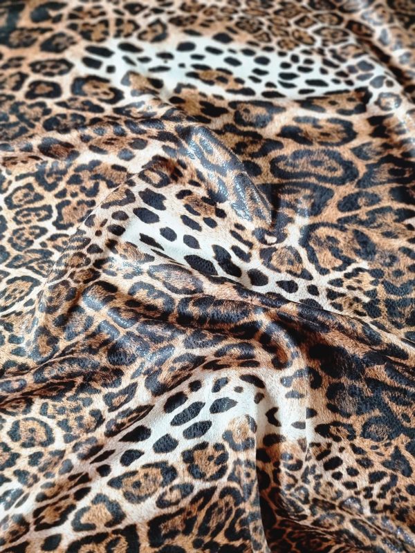 Tesatura crepe de chine din matase naturala  - animal print