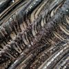 Broderie cu paiete marunte pe tulle elastic, Negru
