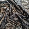 Broderie cu paiete marunte pe tulle elastic, Negru