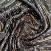Broderie cu paiete marunte pe tulle elastic, Negru