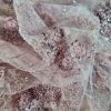 Dantela cu broderie pe tulle roz cu paiete și margele , Roz – Lila - imagine 9