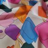 Tesatura crepe de chine din matase naturala – imprimeu  floral