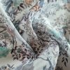 Tesatura din matase naturala cu  elastan - design exotic, Ivoire – Bleu - Vernil
