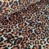 Țesătură plina tip jerse - design animal print, Maro roscat – Maro inchis