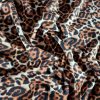 Țesătură plina tip jerse - design animal print, Maro roscat – Maro inchis