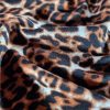 Țesătură plina tip jerse - design animal print, Maro roscat – Maro inchis