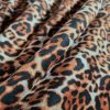 Țesătură plina tip jerse - design animal print, Maro roscat – Maro inchis
