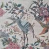 Tesatura din bumbac - denim cu design exotic, Multicolor pe fond bej deschis - imagine 4