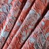 Tesatura  jacquard - design reliefat cu tematica florala, Portocaliu cărămiziu - imagine 6
