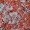 Tesatura  jacquard - design reliefat cu tematica florala, Portocaliu cărămiziu - imagine 5
