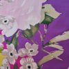 Tesatura crepe din matase naturala cu bordură laterala și design floral, Multicolor - imagine 8