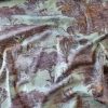 Tesatura din bumbac - denim cu design exotic, Turcoaz/Albastru Indigo - imagine 7
